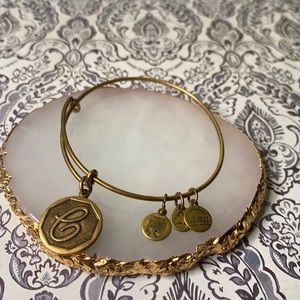 Alex & Ani Russian Gold C Initial Bracelet